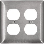 (5)-LEVITON C-series 2-GANG Stainless Steel Outlet Wall Plate R50-0SL82-000. Fixed Price $32.89.