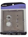 Antique Nickel Combo Toggle Duplex Wall Switch Plate Cover Amerelle Cast Metal. Fixed Price $11.87.