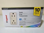 (10PK) New Pass & Seymour 885TRLACP5 Decorator Outlet, Light Almond. Fixed Price $19.50.
