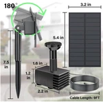 Energy-saving Solar Powered Water Pump, 27.5" Lifting Height. Fixed Price $24.79.