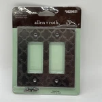 Allen + Roth Double Decorator Wall Plate Nickel Finish #0829931. Fixed Price $11.00.