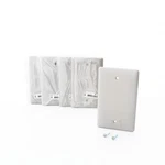 Hubbell NP13GY Gray 1-GANG Blank Nylon Standard Wallplate Cover Box Mount 5-PACK. Fixed Price $9.49.