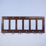 Leviton 80436 Brown 6-GANG Decora Gfci Gfi Plastic Standard Size Wallplate Cover. Fixed Price $14.24.