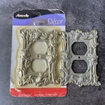 Amerelle Outlet Cover Plate Cast Metal Rose Scroll Vtg Duplex Wall Amertac. Fixed Price $24.99.