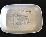 Vintage Pewtarex Pewter Bread Tray This Home Metal Plate Hearth Blessing. Fixed Price $22.00.