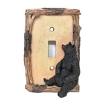 Black Bear Log Single Toggle Light Switch Wall Plate Cover Cabin Lodge Decor. Fixed Price $17.95.