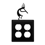 Wrought Iron Double Kokopelli - Outlet Cover 8" (made In Usa). Fixed Price $28.99.