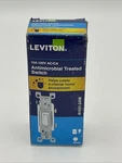 Leviton 15 Amps Single Pole Antimicrobial Treated Toggle Switch White. Fixed Price $6.40.