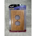 Amerelle Solid Oak Duplex Outlet Cover Cor Wall Plate Nos Sealed. Fixed Price $12.16.