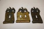Vintage Metal 3 American Eagle Single & Double Light Switch Covers. Fixed Price $24.95.