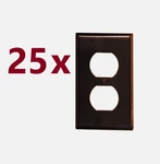 25-PK Leviton Brown 1-GANG Duplex Receptacle Outlet Plastic Wall Plate New 85003. Fixed Price $22.95.