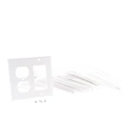 Leviton 80455-W White 2-GANG Decora Duplex Receptacle Thermoset Wallplate 15PCS. Fixed Price $23.74.
