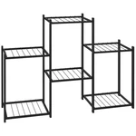 Flower Stand Outdoor Patio Multiple Storage Display Rack Black Iron Vidaxl. Fixed Price $64.99.