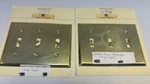 Two Baldwin Hardware Solid Brass Triple Toggle Switch Plate 4770-030-CD. Fixed Price $35.00.