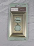 Allen + Roth Single Duplex Outlet Cover Antique Brass Finish Solid Plates. Fixed Price $9.00.