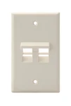 Leviton Angled Quickport Wallplate 2-PORT, Single Gang, Light Almond. Fixed Price $6.54.