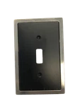 Brainerd 64567 Ebony & Satin Nickel Wood Insert Single Switch Wall Plate Cover. Fixed Price $11.65.