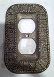 Vintage 1968 American Tack & Hardware Decorative Metal Outlet Cover Wall Plate. Fixed Price $14.95.