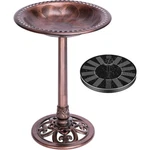 28" Outdoor Garden Bird Bath Basin W/ Solar Pump Fountain Stand Polyresin Decor. Fixed Price $35.96.