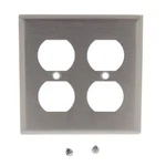 Cooper 93102 Stainless Steel Duplex Receptacle 2-GANG Wallplate Outlet Cover. Fixed Price $8.54.