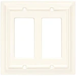 (5 Pack) Brainerd - Wood Architectural Double Decorator Wall Plate 126336. Fixed Price $77.85.