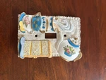 Vintage Figi Decorative Ceramic Light Switch Plate. Fixed Price $15.00.