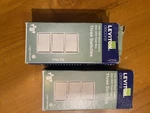 Leviton Decorate Electrical 1755-TS Three Switches Light Almond. Fixed Price $20.00.