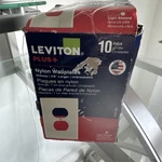 (10-PK) Leviton Midway Duplex Outlet Wall Plate Nylon Light Almond 1-GANG. Fixed Price $7.21.