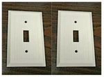 2-PK Vintage Sierra Ivory Stripe Rib 1-GANG Toggle Light Switch Wall Plate 92071. Fixed Price $8.95.