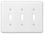 Amerelle Devon Triple Toggle Steel Wallplate In White. Fixed Price $14.74.