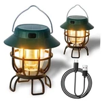 Set Of 2 Led Solar Camping Lantern Dimmable Rechargeable IPX3 Water. Fixed Price $52.57.