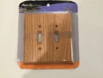 Amerelle Wall Plate Double Light Switch Toggle Solid Oak Wood New Decor 2. Fixed Price $10.00.