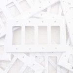 Hubbell PJ264W White 4-GANG Unbreakable Decorator Switch Covers Mid-size 10PCS. Fixed Price $35.14.
