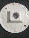 Sigma Round Metal Lampholder Cover For Wet Locations, One 1/2" Hole, White. Fixed Price $6.80.