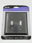 Amerelle 163TTMB Century Matte Black 2-GANG Stamped Steel Toggle Wall Plate. Fixed Price $5.99.