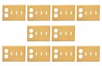 10 Switch Plate Brushed Brass Triple Toggle Outlet Renovator's Supply. Fixed Price $281.99.