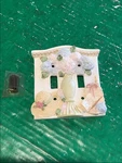 Figi Double Light Switch Cover Plate Flower Hydrangea Bouquet Hand Painted 3D. Fixed Price $19.95.