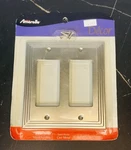 Amerelle Cor Double Rocker Switch Plate Satin Nickel Cast Metal 84RRN. Fixed Price $7.22.