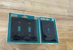 Edmar Vtg Light Switch Cover Plate Black Single & Double Metal Nib See Pkg.. Fixed Price $39.64.