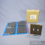 5 Leviton Antique Brass Tiki Bamboo 2-GANG Toggle Switch Cover Wallplates 89609. Fixed Price $27.54.