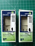 Nos 2-PACK Leviton Ivory Single Pole Switch & Outlet 5625. Fixed Price $12.74.