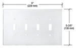 Crl PMP401 Clear Quad Toggle Acrylic Mirror Plate. Fixed Price $79.91.