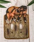 Set Of 2 Novelty Western Country Equine Horses Double Toggle Switch Plates. Fixed Price $26.99.