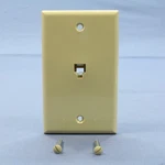 Leviton 40238-I Ivory 6-WIRE Modular Jack Telephone Wall Plate Cover Type 625B4. Fixed Price $8.54.