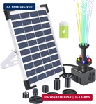 Lewisia 5W Solar Fountain Pump With Battery Backup Led Lighting For Patio Pool. Fixed Price $53.09.