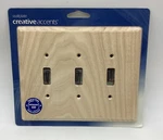 Creative Accents Lighting Plates Triple Toggle Wall - Unfinished Ash New. Fixed Price $10.99.