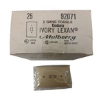 Mulberry 92071 Unbreakable 1-GANG Toggle Switch Wall Plate Ivory, 25 Qty, New. Fixed Price $181.99.