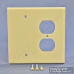 Leviton Midway Ivory Residential Blank Receptacle Combo Cover Wallplate 80508-I. Fixed Price $8.54.