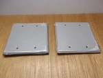 (QTY.2) Hubbell 5175-0 Weatherproof Cover Gang Cast Aluminum Metallic. Fixed Price $9.90.