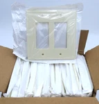 New (25) Leviton 8-PJ262-A Almond Decora/gfci Wallplate Covers, Midway Size. Fixed Price $50.00.